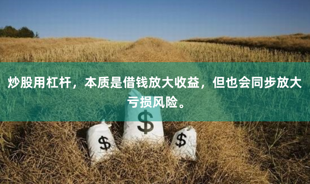 炒股用杠杆，本质是借钱放大收益，但也会同步放大亏损风险。